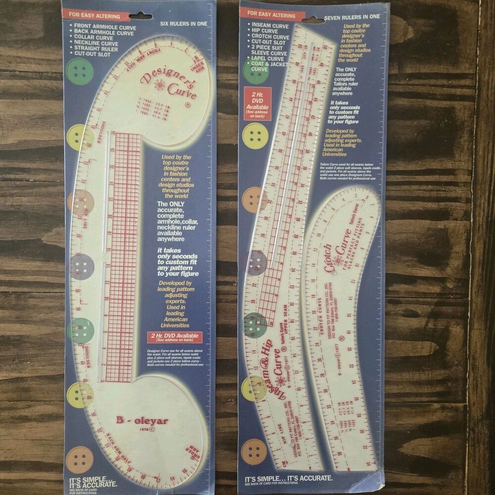 ​Vintage B-Oleyar Designer & Tailor French Curve Sewing Pattern Alteration Ruler